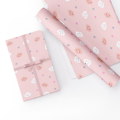 Pink Clouds Gift Wrap