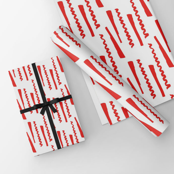 Red Geometric Gift Wrap