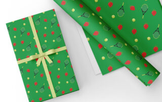 Tennis Gift Wrap Green