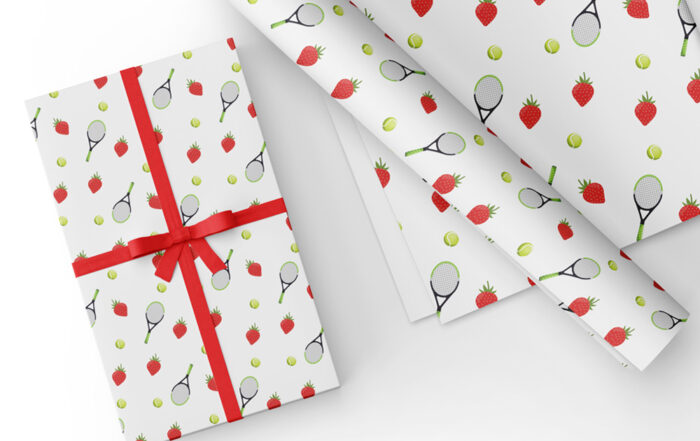 Tennis Gift Wrap White