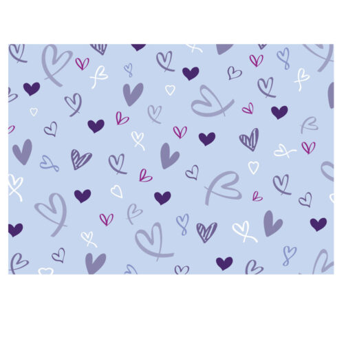 Blue Hearts Gift Wrap