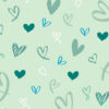 Green Hearts Gift Wrap