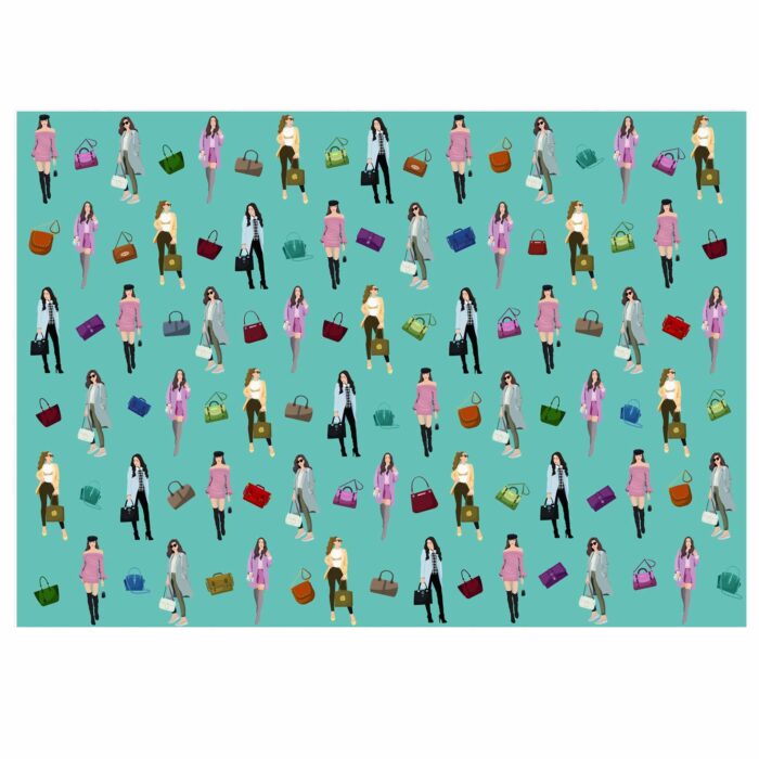 Female Gift Wrap Blue