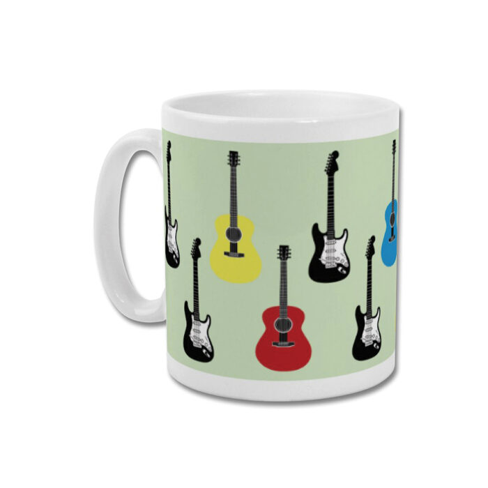 Guitar Mug Design Green