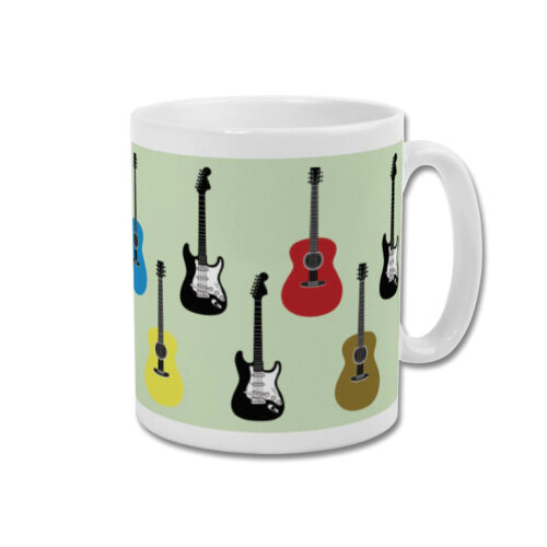 Guitar Mug Design Green