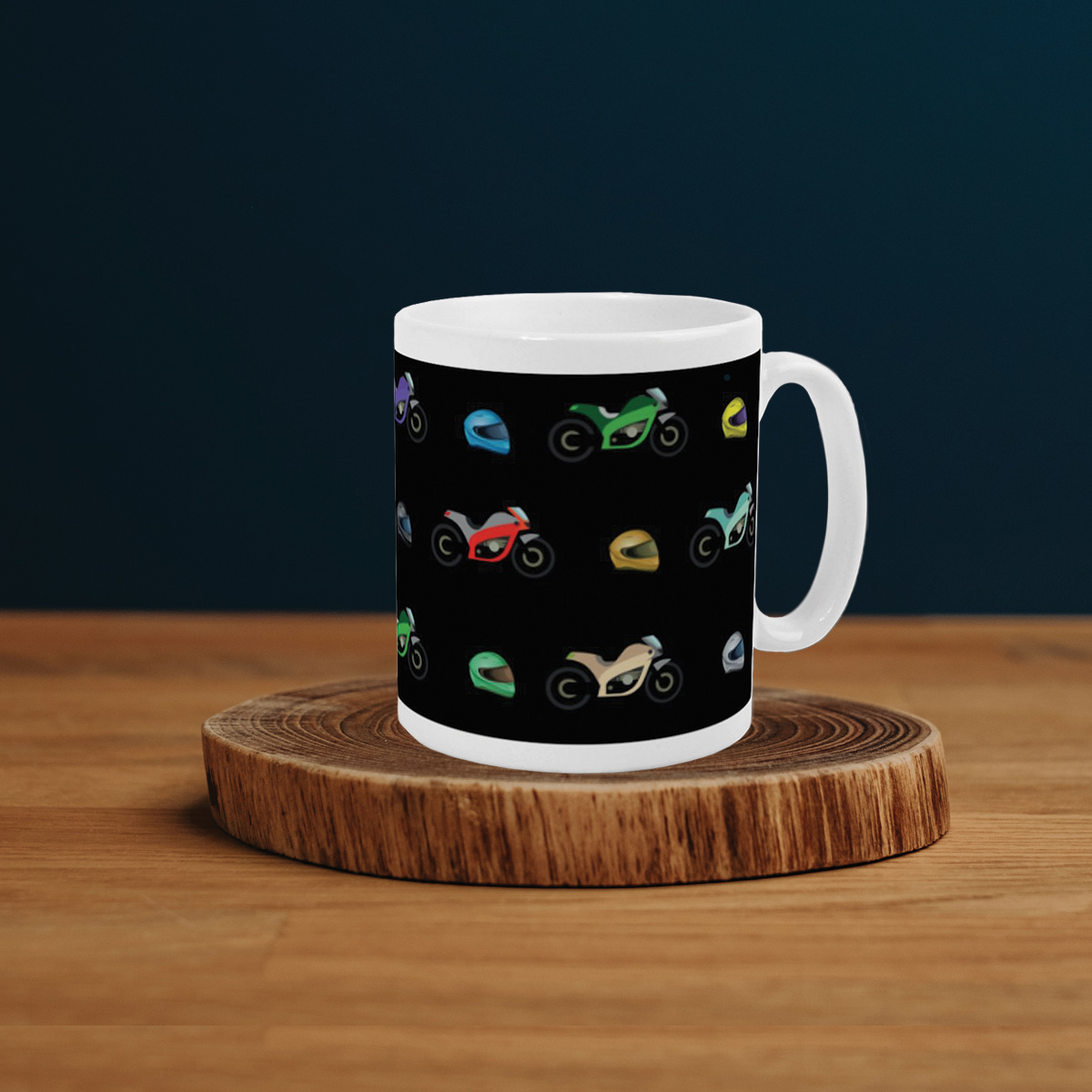 Motorbike Mug Black