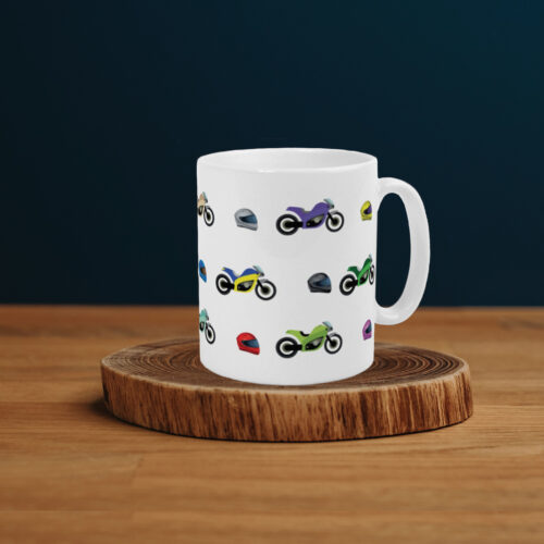 Motorbike Mug White