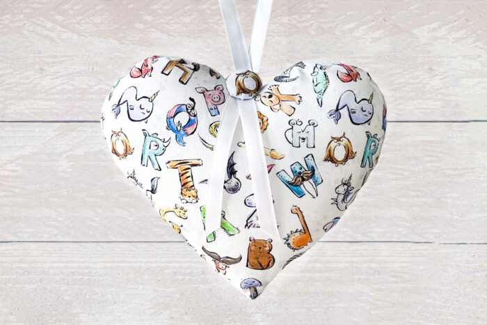 Animal Alphabet Hanging Heart