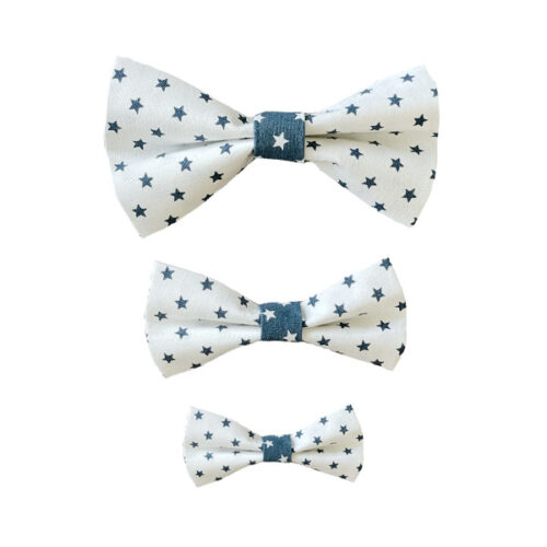Dog Bow Blue Stars