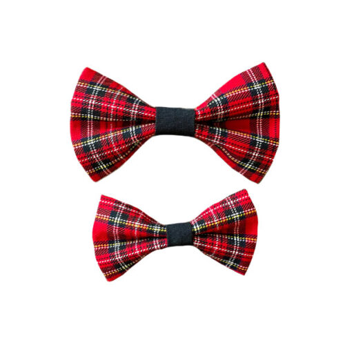 Red Tartan Dog Bow