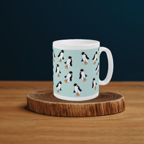 Penguin Design Mug Blue