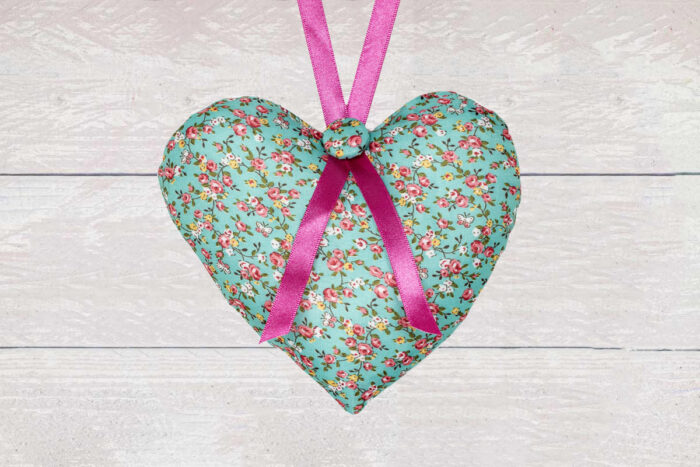 Blue Carnation Hanging Heart