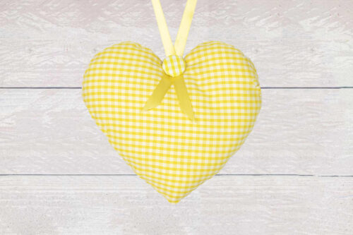 Yellow-Gingham-Hanging-Heart