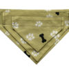 Dog Bandana Bones Green