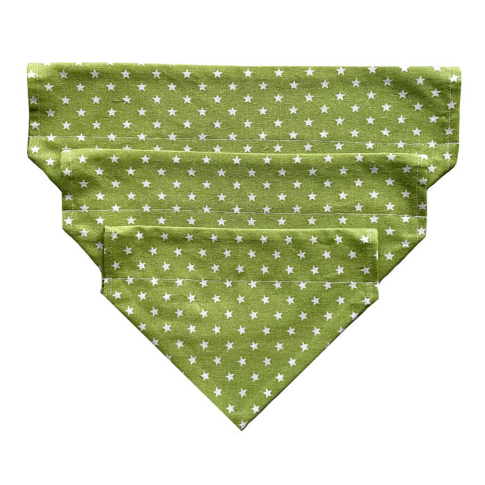 Dog Bandana Stars Green