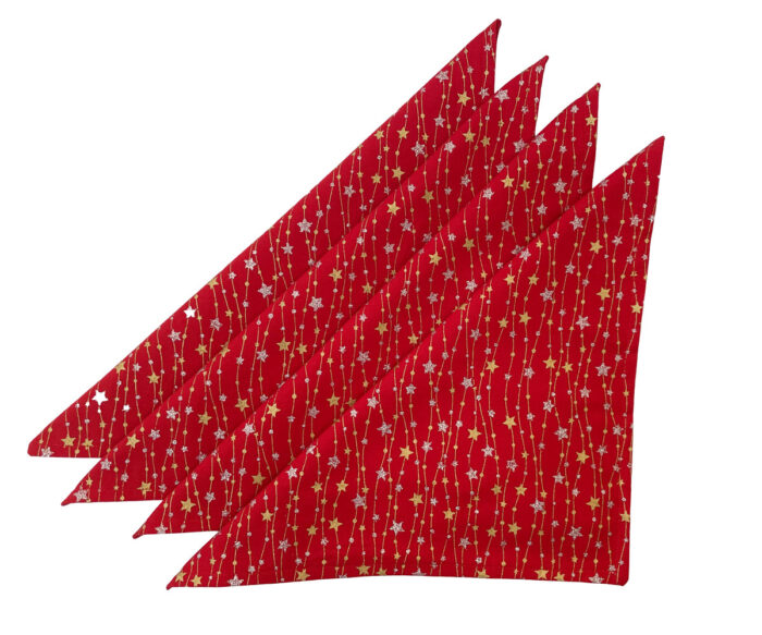 Christmas Napkins Dangling Stars