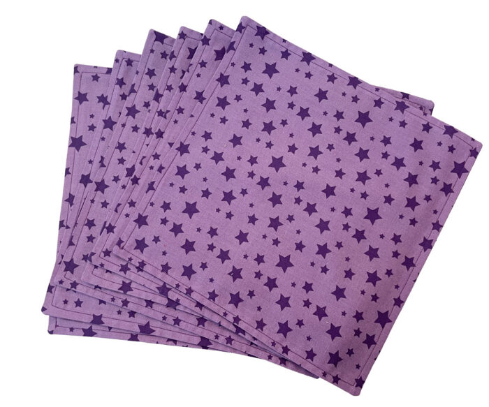 Christmas Napkins Purple Stars