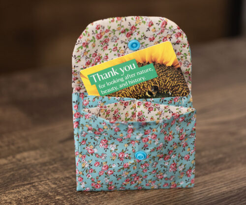 Coin Purse Blue Floral