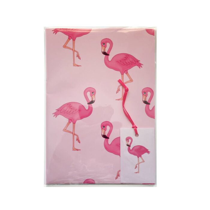 Wholesale Pink Flamingo Gift Wrap