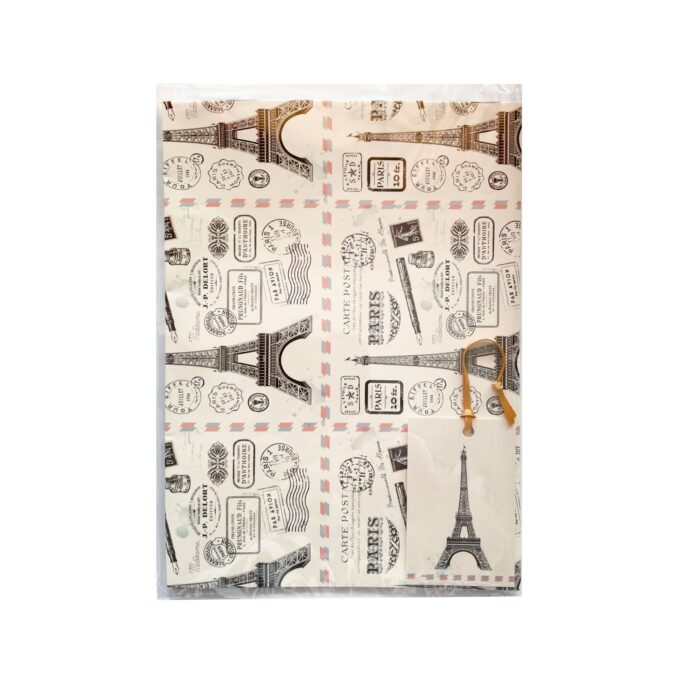 Wholesale Paris Design Gift Wrap & Tag