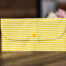 Yellow striped purse wallet