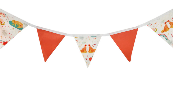 Dog Design Orange Bunting