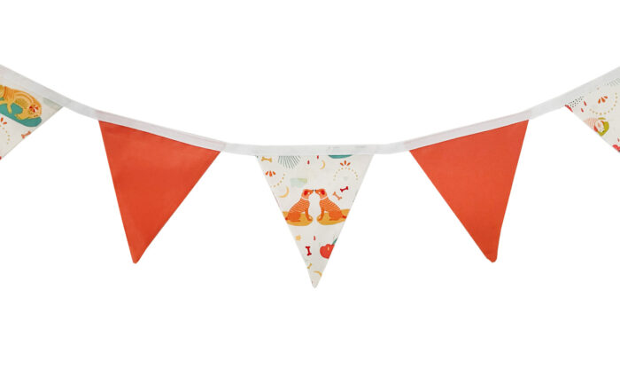 Dog Design Orange Bunting