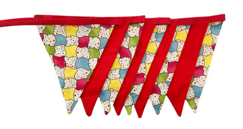 Bunting Wavy Design Red