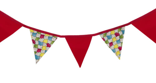 Bunting Wavy Design Red