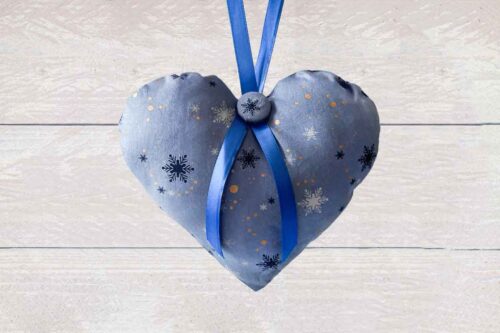 Blue Snowflakes & Gold Spots