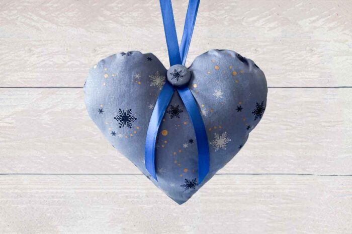 Blue Snowflakes & Gold Spots