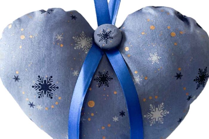 Blue Snowflakes & Gold Spots