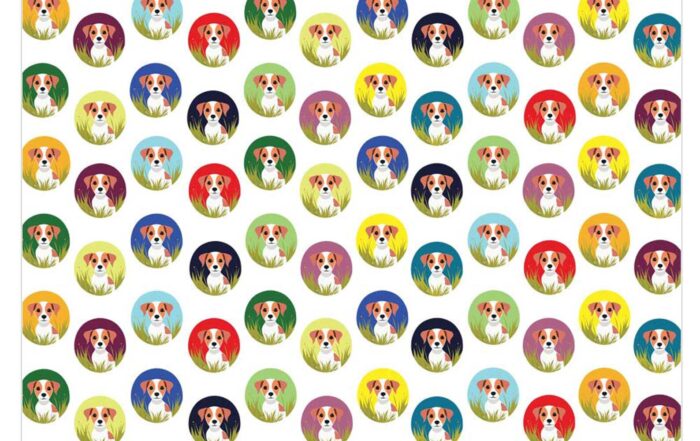 Coloured Doggy Gift Wrap