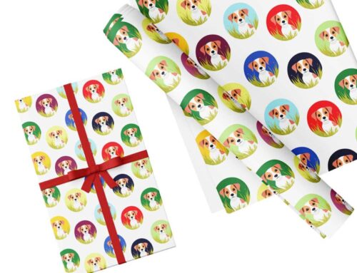 Cartoon Coloured Doggy Gift Wrap….