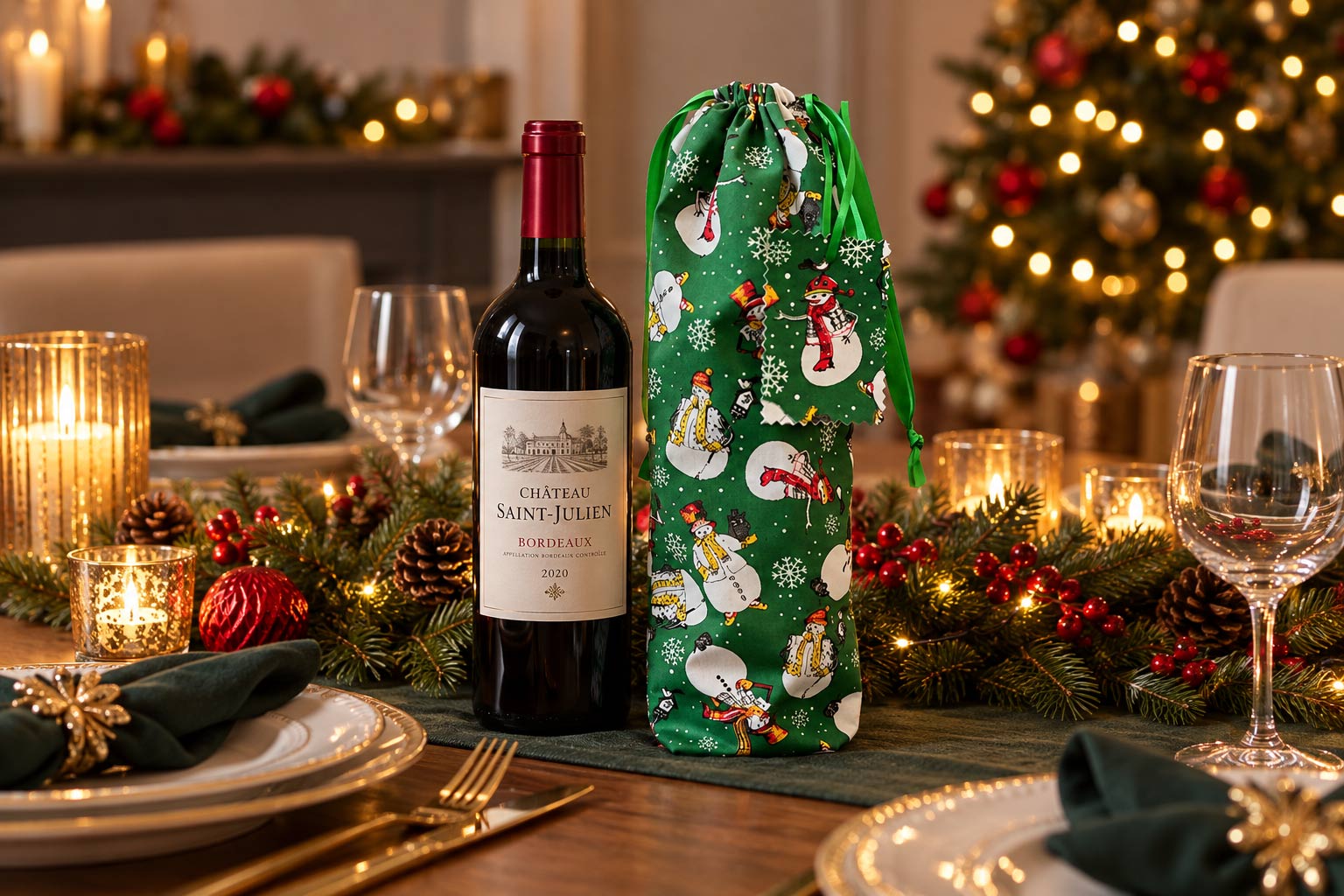 Christmas Bottle Bag