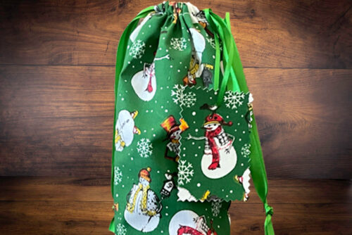 Christmas Bottle Bag Snowmen