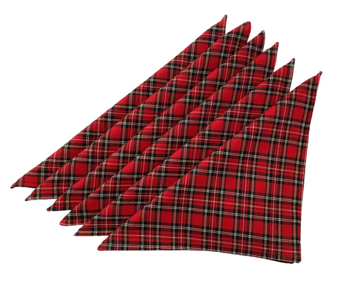 Christmas Napkins Red Tartan