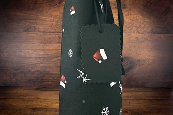 Christmas Snowflakes Bottle Bag