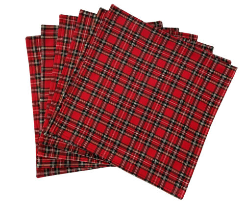 Christmas Napkins Red Tartan