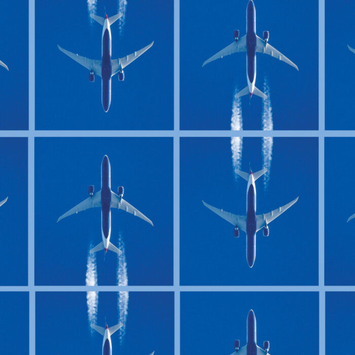 Aeroplane Gift Wrap Blue