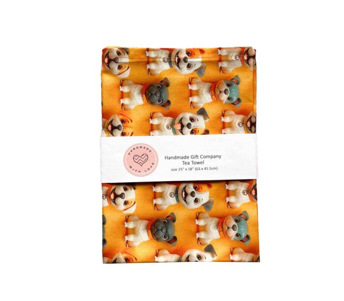 Handmade Cotton Tea Towel-3D Dogs