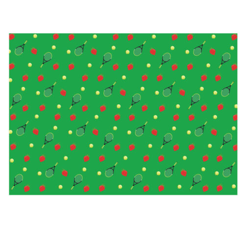 Tennis Gift Wrap Green