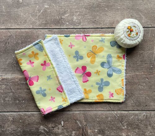 Face Cloth Coloured Butterflies