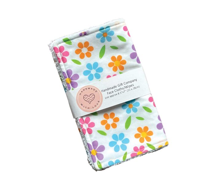 Face Cloth Coloured Flowers