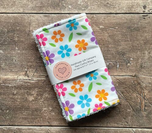 Face Cloth Coloured Flowers