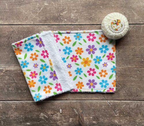 Face Cloth Coloured Flowers