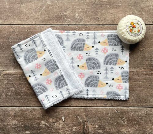 Face Cloth Hedgehog Design