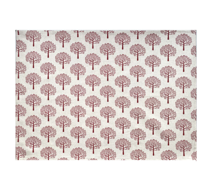Tea Towel Red Trees