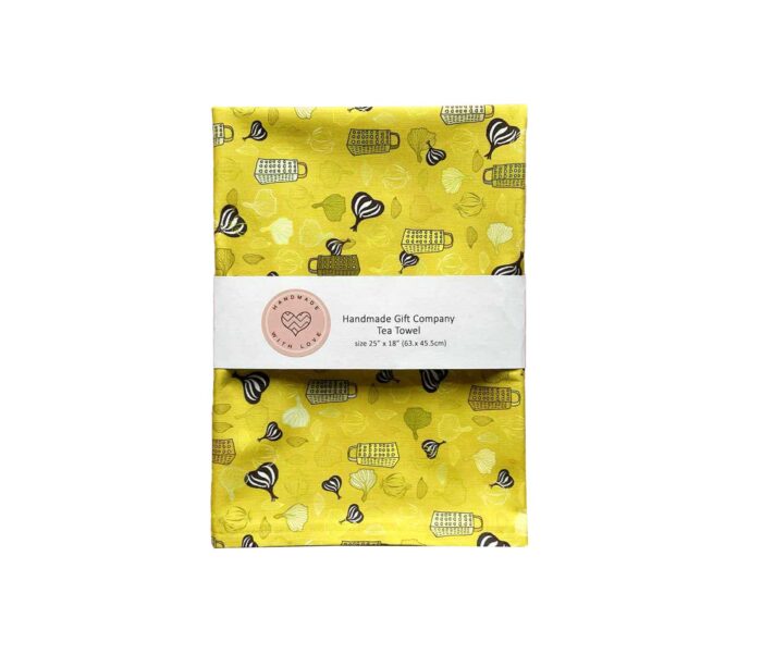 Tea Towel Garlic Design