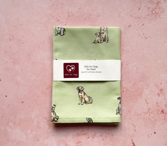 Tea Towel Dogs Green